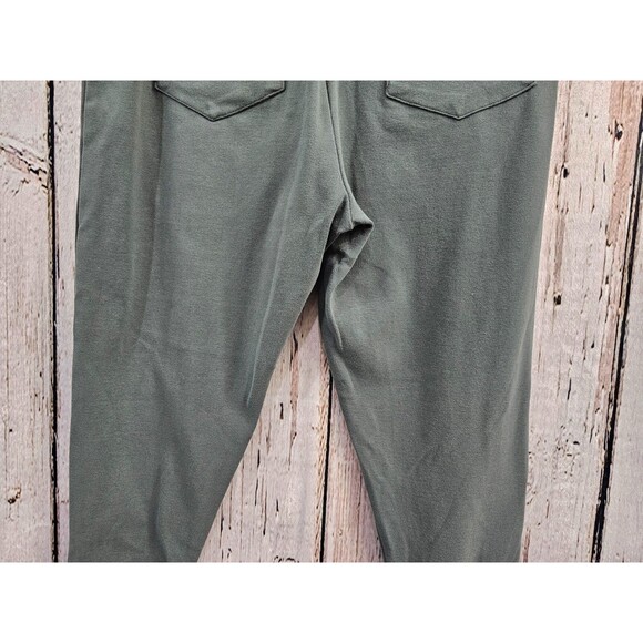 YOUNGLA Men's L Green Skinny Leg Ankle Zip Sweatpants Lounge Pants Athleisure - Picture 8 of 11
